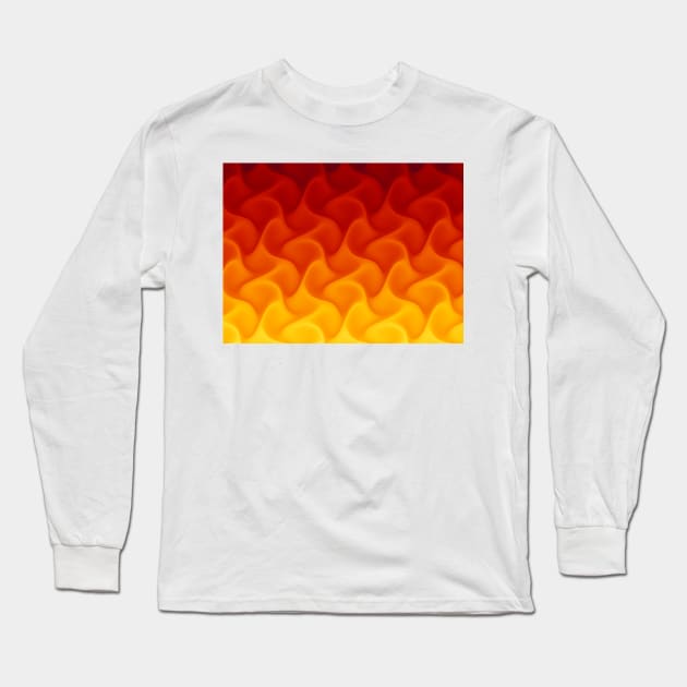 Abstract Flame Fractal Long Sleeve T-Shirt by pinkal